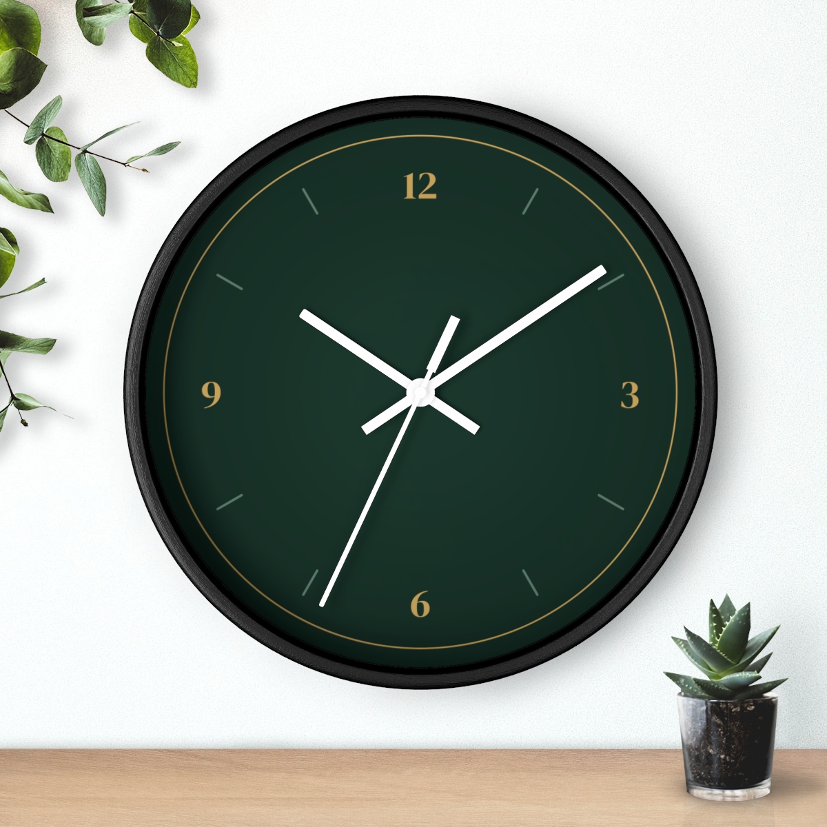 Emerald Noir wall clock