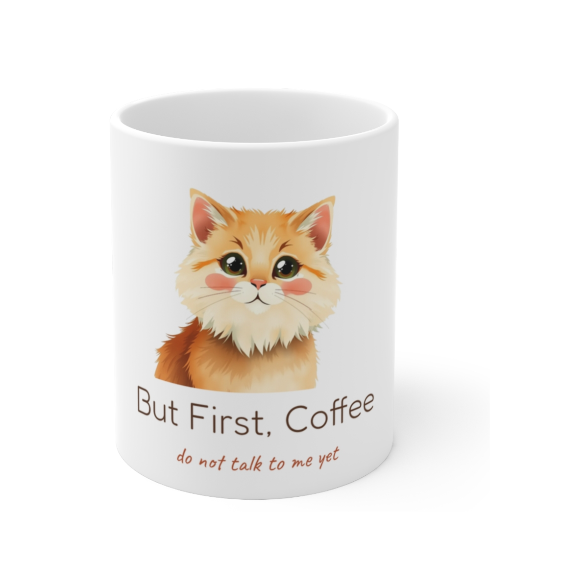 But First Coffee Blushy Cat Mug