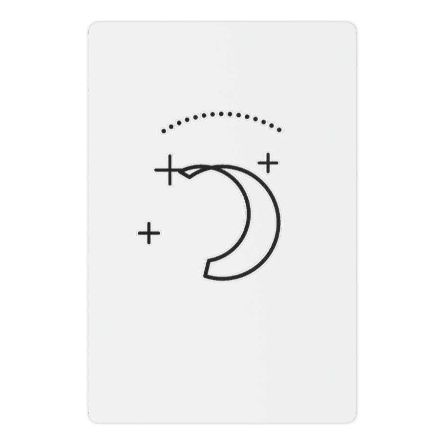 Crescent Moon & Stars Temporary Tattoo