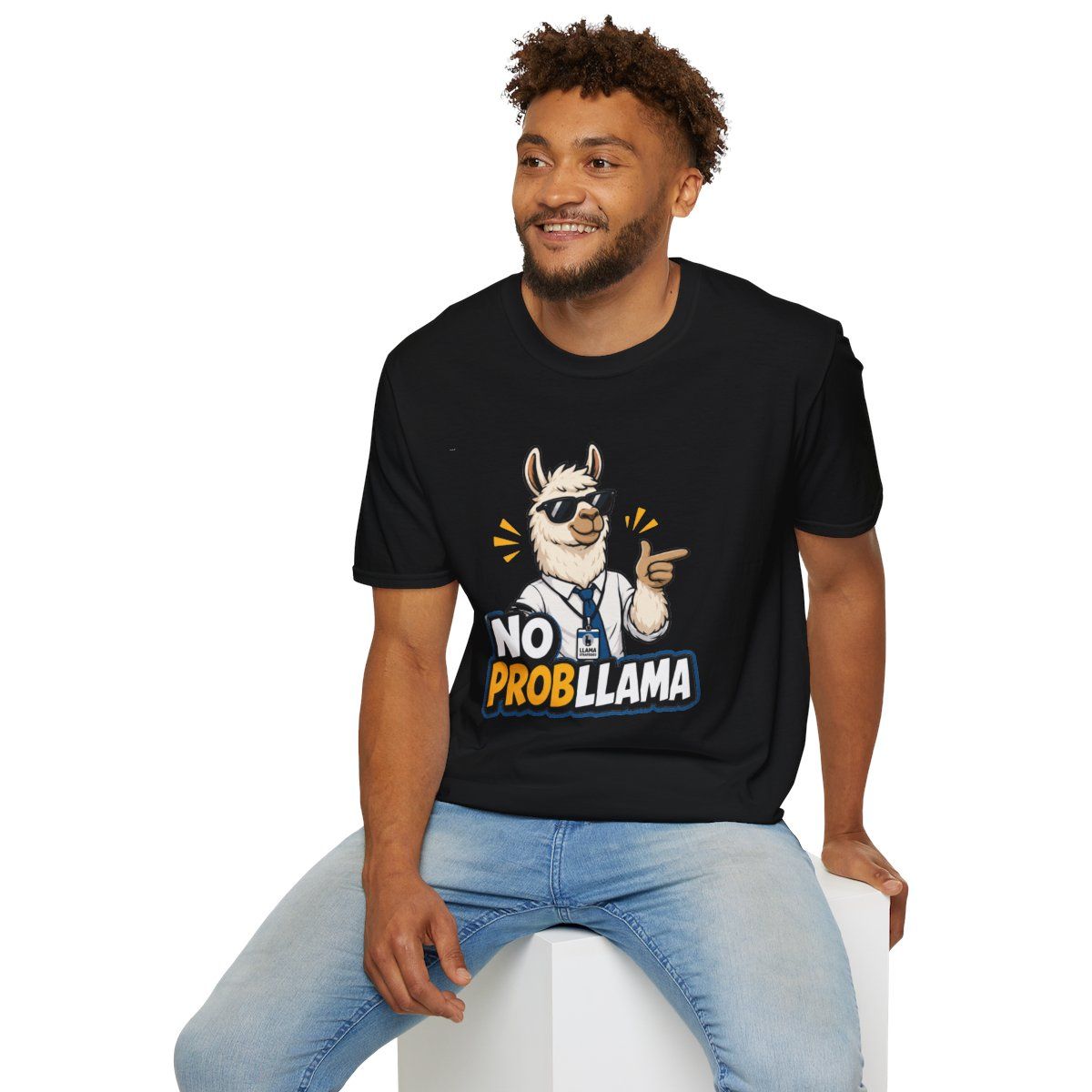 Unisex "No Prob-llama T-Shirt" | Funny Illustration, Cool Sunglasses |Work Tee
