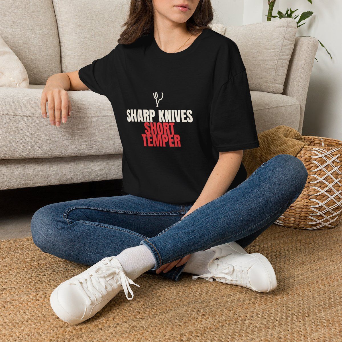 Unisex "Sharp Knives Short Temper" T-Shirt | Funny Kitchen Chef Tee