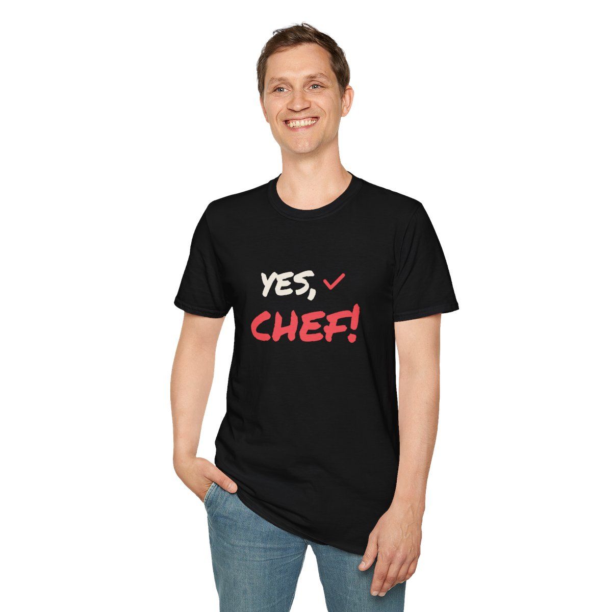 Unisex "Yes, Chef!" T-Shirt | Chef Phrase Tee, Cooking Kitchen Shirt, Culinary Apparel