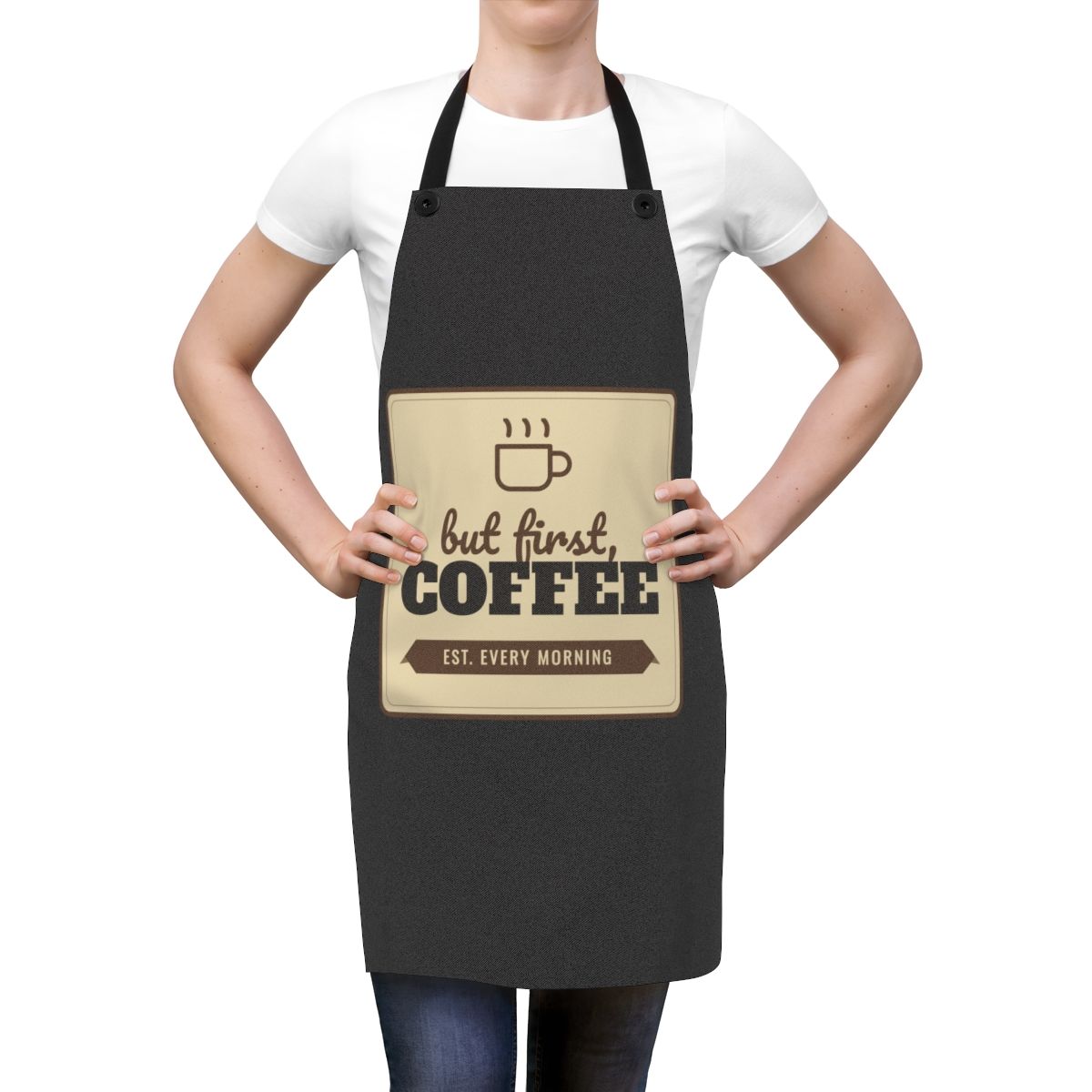 But First Coffee Apron | Coffee Kitchen Apron, Morning Brew Cooking Apron