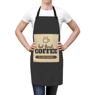But First Coffee Apron | Coffee Kitchen Apron, Morning Brew Cooking Apron
