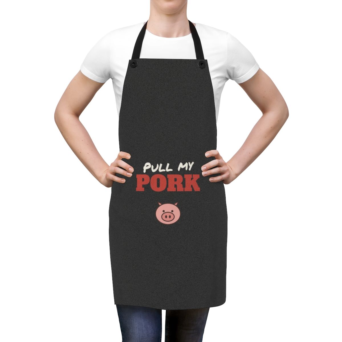 Pull My Pork Apron | BBQ Cooking Apron, Pig Illustration, Funny Grill Apron