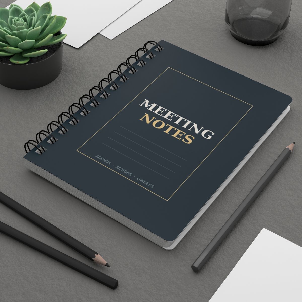 Meeting Notes Spiral Notebook