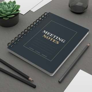 Meeting Notes Spiral Notebook