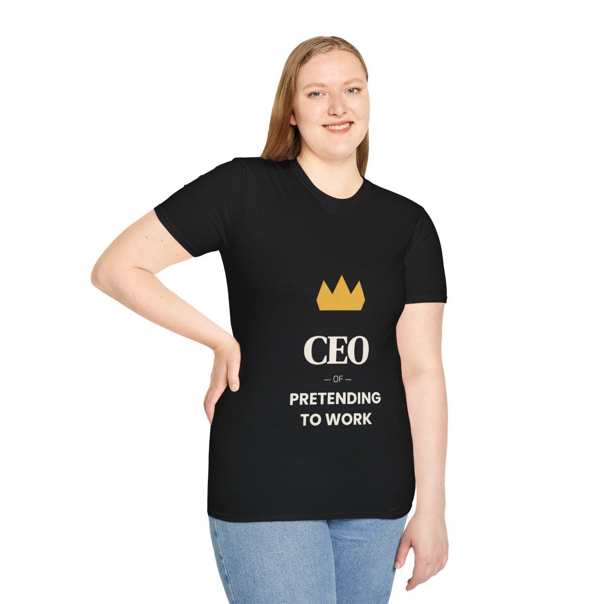 Unisex CEO of Pretending To Work T-Shirt | Funny Office Humour Crown Tee