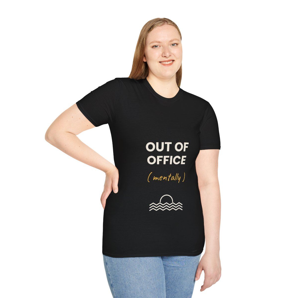 Unisex Out of Office (Mentally) T-Shirt | Funny Work Break Beach Tee