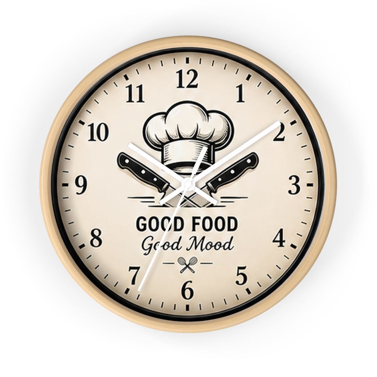 Good Food Good Mood Wall Clock | Chef's Kitchen