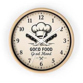Good Food Good Mood Wall Clock | Chef's Kitchen